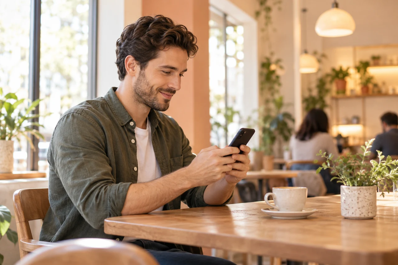 People using technology in their everyday business activities